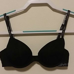 Black Calvin Klein pushup bra